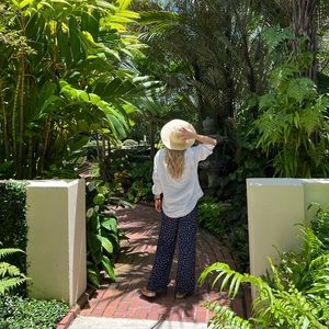 Navy blue polka dot jumpsuit